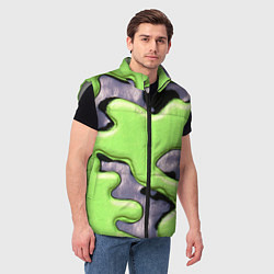 Мужской жилет Зеленый объемный камуфляж, цвет: 3D-светло-серый — фото 2