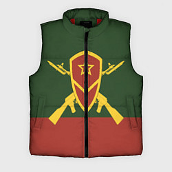 Мужской жилет Мотострелковые войска: герб со щитом, цвет: 3D-красный