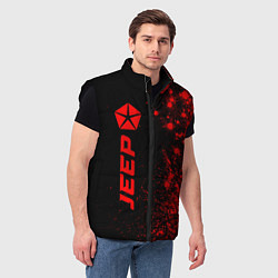 Мужской жилет Jeep - red gradient по-вертикали, цвет: 3D-черный — фото 2