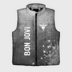 Мужской жилет Bon Jovi - grey gradient вертикально