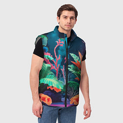 Мужской жилет Морские растения, цвет: 3D-светло-серый — фото 2