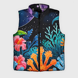 Мужской жилет Космические кораллы, цвет: 3D-светло-серый