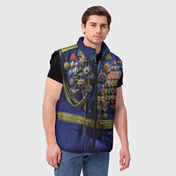 Мужской жилет Парадный китель генерала с медалями, цвет: 3D-черный — фото 2