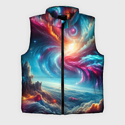 Мужской жилет Fantastic neon space landscape - ai art fantasy, цвет: 3D-черный