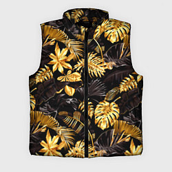 Мужской жилет Золотые тропики, цвет: 3D-черный