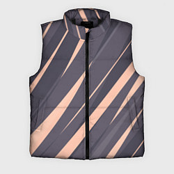 Мужской жилет Перламутровый серый полосы, цвет: 3D-черный