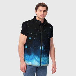 Мужской жилет Синяя светящееся краска, цвет: 3D-черный — фото 2