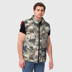 Мужской жилет Светлый камуфляж, цвет: 3D-красный — фото 2