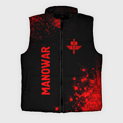 Мужской жилет Manowar - red gradient вертикально, цвет: 3D-черный