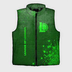 Мужской жилет League of Legends - green gradient вертикально, цвет: 3D-черный