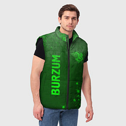Мужской жилет Burzum - green gradient вертикально, цвет: 3D-черный — фото 2