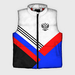 Мужской жилет Герб России - минимализм, цвет: 3D-красный