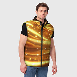 Мужской жилет Золотая ткань с блестками, цвет: 3D-черный — фото 2