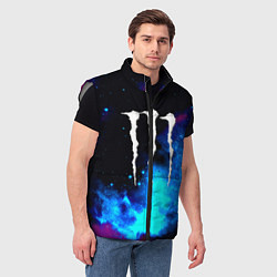 Мужской жилет Monster energy космос, цвет: 3D-светло-серый — фото 2