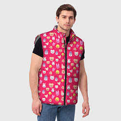 Мужской жилет Skzoo pattern pink, цвет: 3D-светло-серый — фото 2