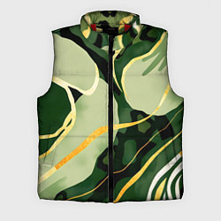Мужской жилет Зеленый природный паттерн