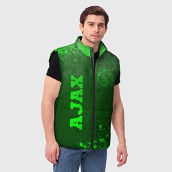 Мужской жилет Ajax - green gradient вертикально, цвет: 3D-черный — фото 2