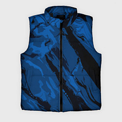 Мужской жилет Тёмный синий абстракция, цвет: 3D-черный