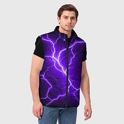 Мужской жилет Color purple black, цвет: 3D-черный — фото 2