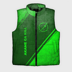 Мужской жилет Akame ga Kill - green gradient вертикально, цвет: 3D-черный