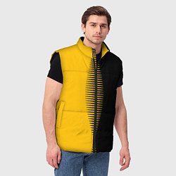 Мужской жилет Чёрно-жёлтый пополам с переходом, цвет: 3D-черный — фото 2