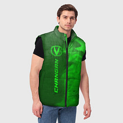 Мужской жилет Changan - green gradient по-вертикали, цвет: 3D-черный — фото 2