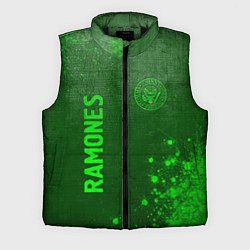 Мужской жилет Ramones - green gradient вертикально, цвет: 3D-черный