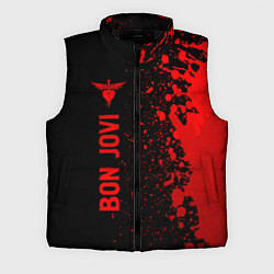 Мужской жилет Bon Jovi - red gradient по-вертикали, цвет: 3D-черный