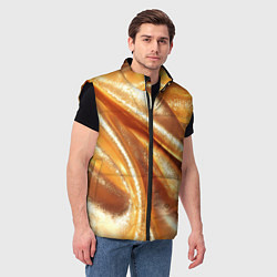 Мужской жилет Золотая объемная ткань текстура, цвет: 3D-черный — фото 2