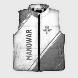 Мужской жилет Manowar - white gradient вертикально, цвет: 3D-черный