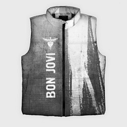 Мужской жилет Bon Jovi - grey gradient по-вертикали, цвет: 3D-черный