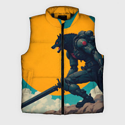 Мужской жилет Киберчеловек-волк, цвет: 3D-черный