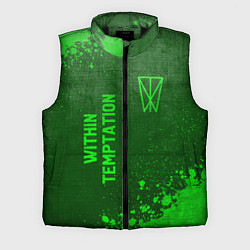 Мужской жилет Within Temptation - green gradient вертикально, цвет: 3D-черный