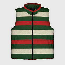 Мужской жилет Цветные лини текстура ткани, цвет: 3D-черный
