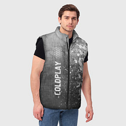 Мужской жилет Coldplay - grey gradient по-вертикали, цвет: 3D-черный — фото 2