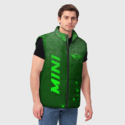 Мужской жилет Mini - green gradient вертикально, цвет: 3D-черный — фото 2