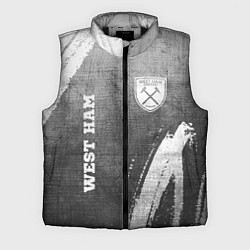 Мужской жилет West Ham - grey gradient вертикально