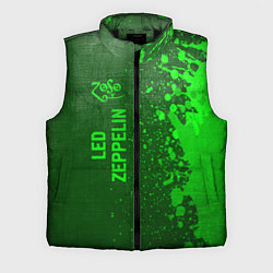 Мужской жилет Led Zeppelin - green gradient по-вертикали, цвет: 3D-черный