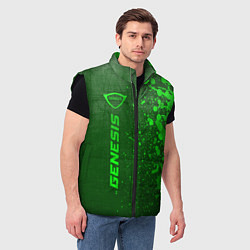 Мужской жилет Genesis - green gradient по-вертикали, цвет: 3D-черный — фото 2