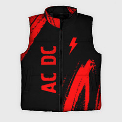 Мужской жилет AC DC - red gradient вертикально, цвет: 3D-черный