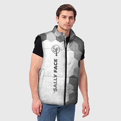 Мужской жилет Sally Face - white gradient по-вертикали, цвет: 3D-черный — фото 2