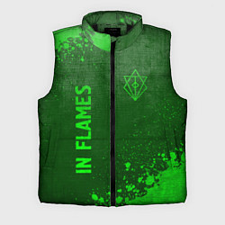 Мужской жилет In Flames - green gradient вертикально, цвет: 3D-черный