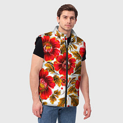 Мужской жилет Русская традиционная живопись, цвет: 3D-черный — фото 2