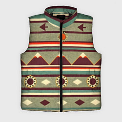 Мужской жилет Этнический мотив с горами, цвет: 3D-черный