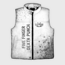 Мужской жилет Five Finger Death Punch - white gradient вертикаль, цвет: 3D-черный