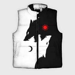 Мужской жилет Инь янь волки, цвет: 3D-черный