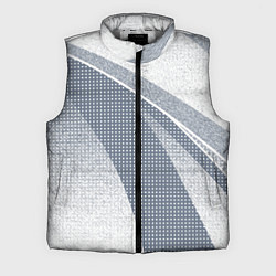 Мужской жилет Светлый серо-голубой текстурированный с полосой, цвет: 3D-светло-серый
