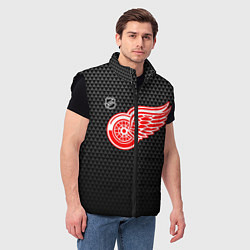 Мужской жилет Детройт Ред Уингз - черные треугольники, цвет: 3D-черный — фото 2