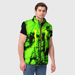 Мужской жилет Monster energy кислотное лого, цвет: 3D-черный — фото 2