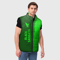 Мужской жилет Black Sabbath - green gradient по-вертикали, цвет: 3D-черный — фото 2